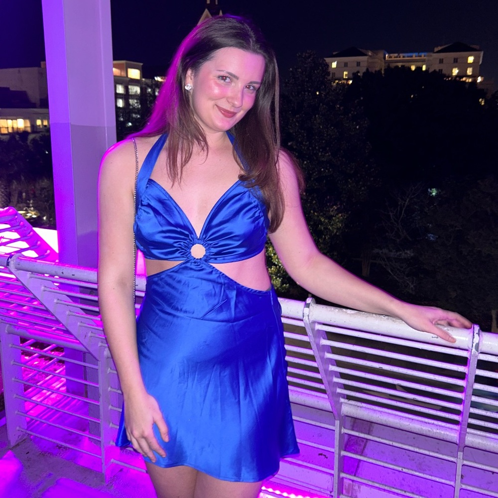 Princess Polly Royal Blue Halter Dress